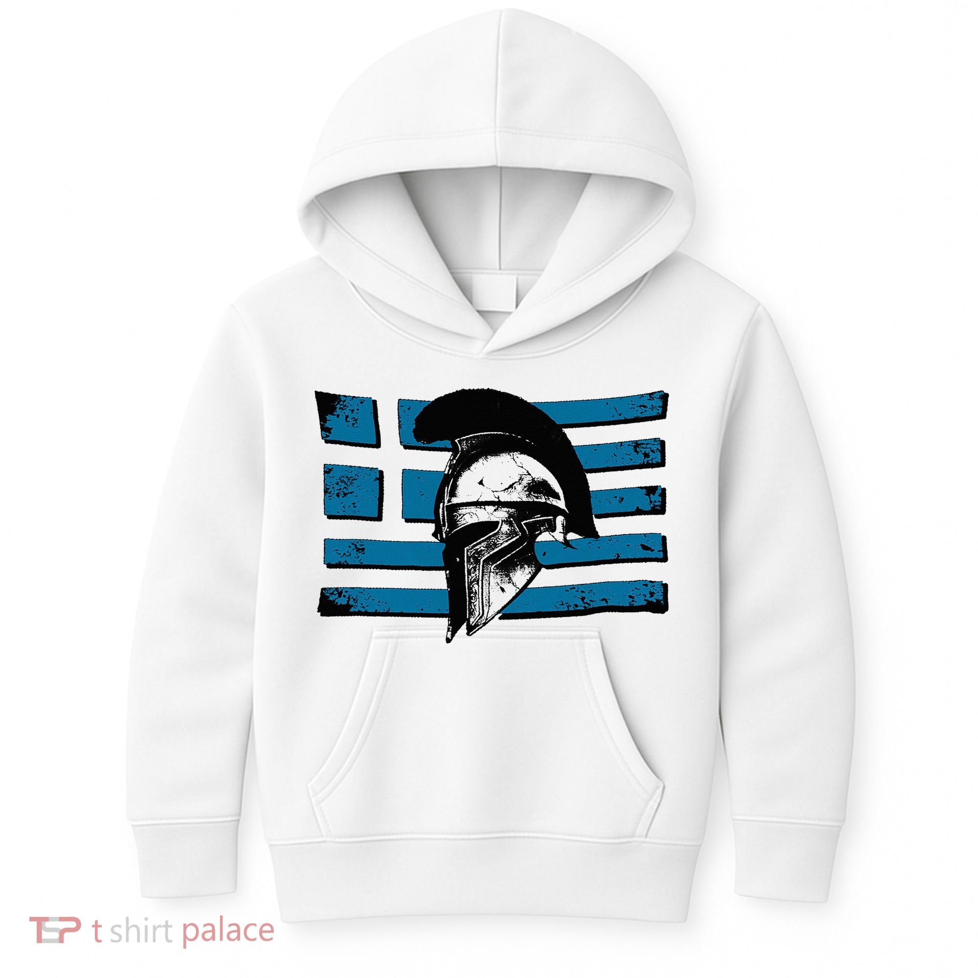 Greek Warrior Battle Flag Greece Historic Battle Flag Kids Hoodie