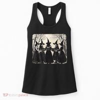 Girl Will Be Girl Funny Witch Halloween Vibes Feminist Gift Women's Tank Top thumb 0