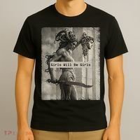 Girls Will Be Girls Medusa Feminist T-Shirt thumb 3