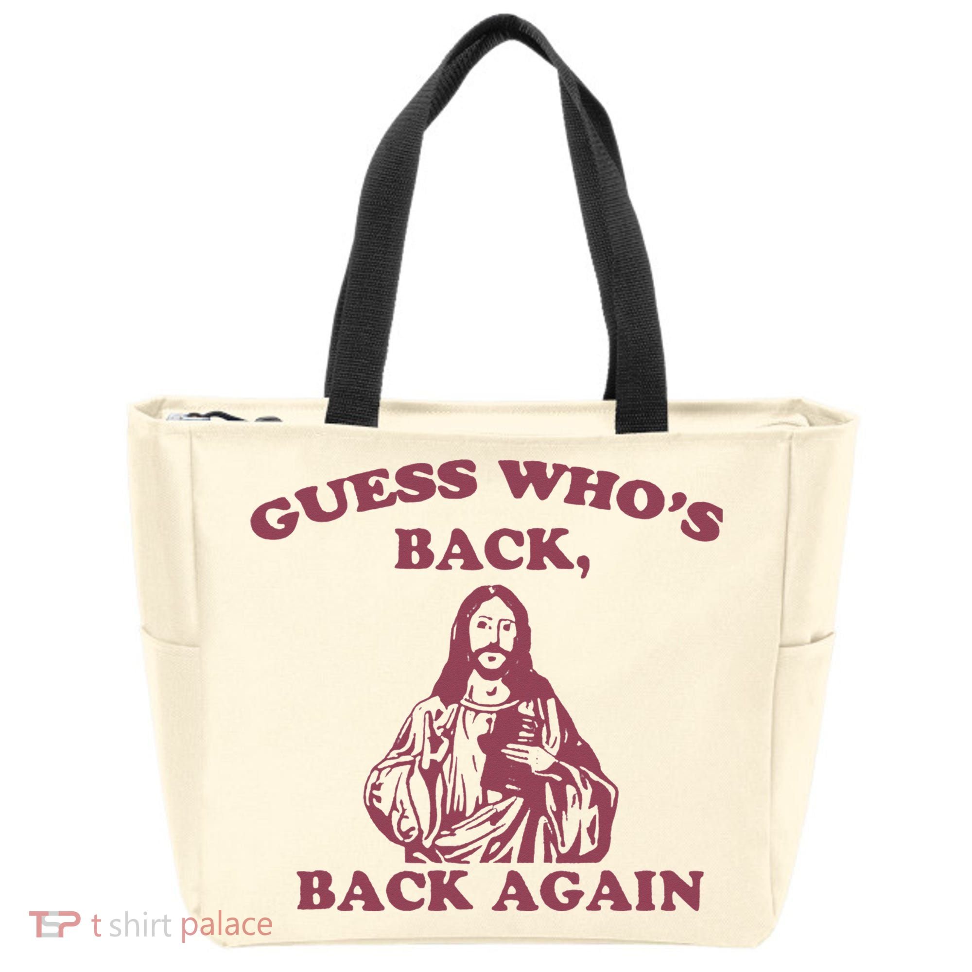 Guess Who's Back Back Again Happy Easter! Jesus Christ Tote Bag