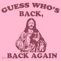 Guess Who's Back Back Again Happy Easter! Jesus Christ Coaster thumb 2