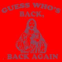 Guess Who's Back Back Again Happy Easter! Jesus Christ Santa Hat thumb 1