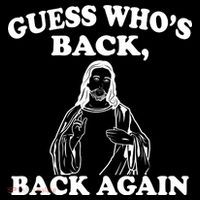 Guess Who's Back Again Funny Jesus Backpack thumb 2