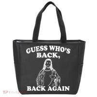 Guess Who's Back Again Funny Jesus Tote Bag thumb 0