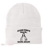Guess Who's Back Again Funny Jesus Beanie thumb 0
