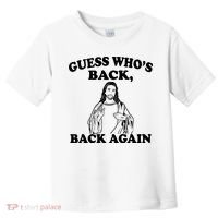 Guess Who's Back Again Funny Jesus Toddler T-Shirt thumb 0