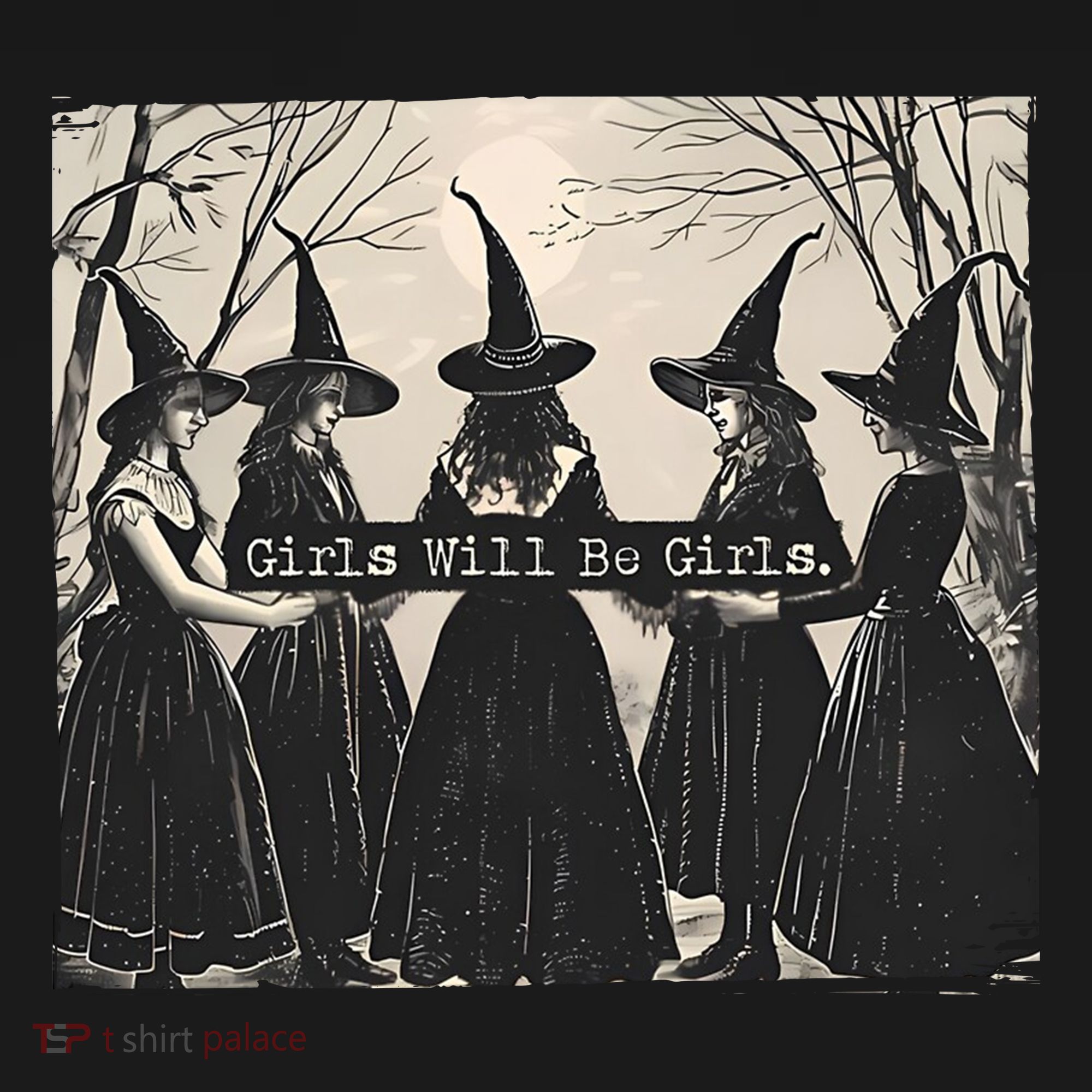 Girls Will Be Girls Halloween Witch Apron