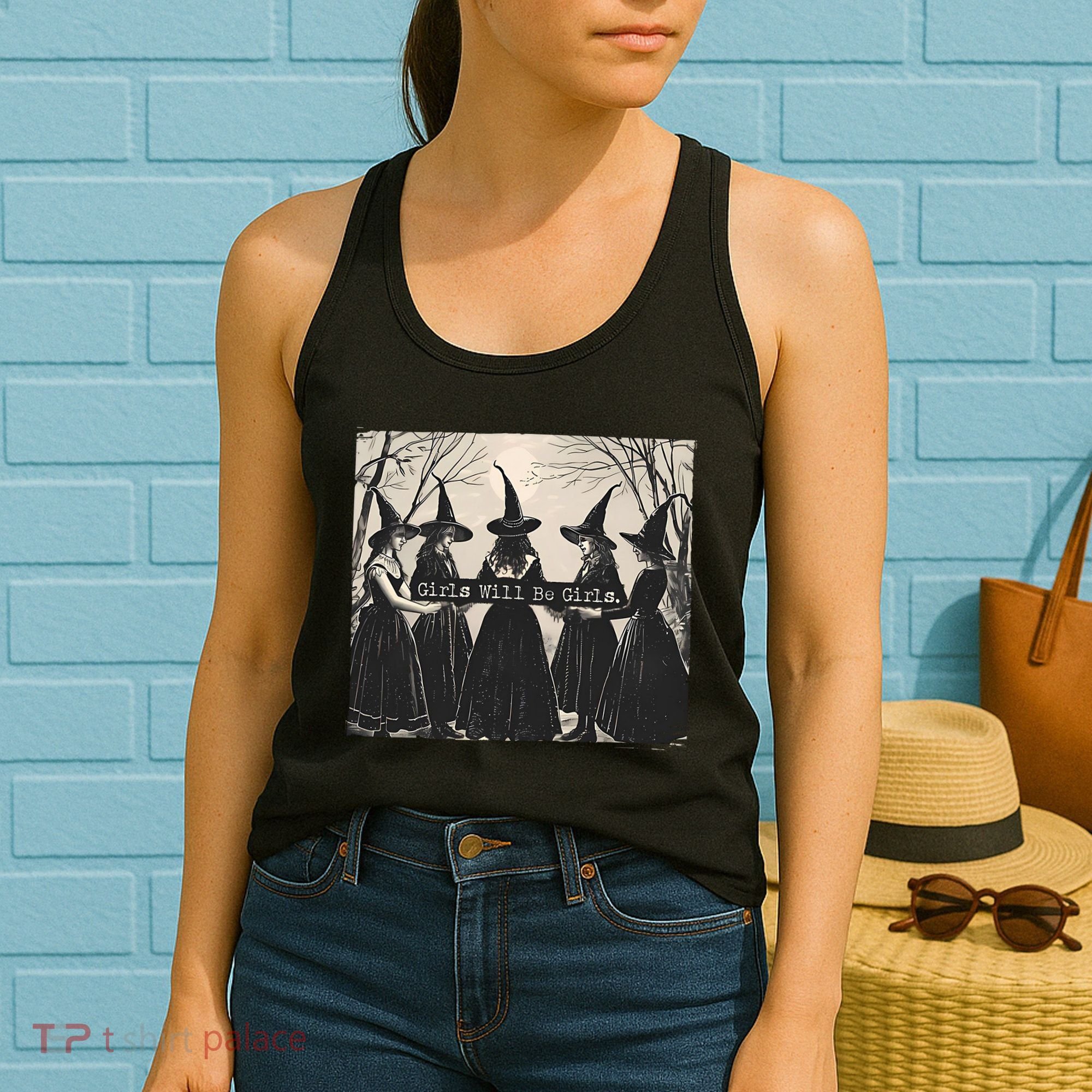 Girls Will Be Girls Halloween Witch Women's Tank Top