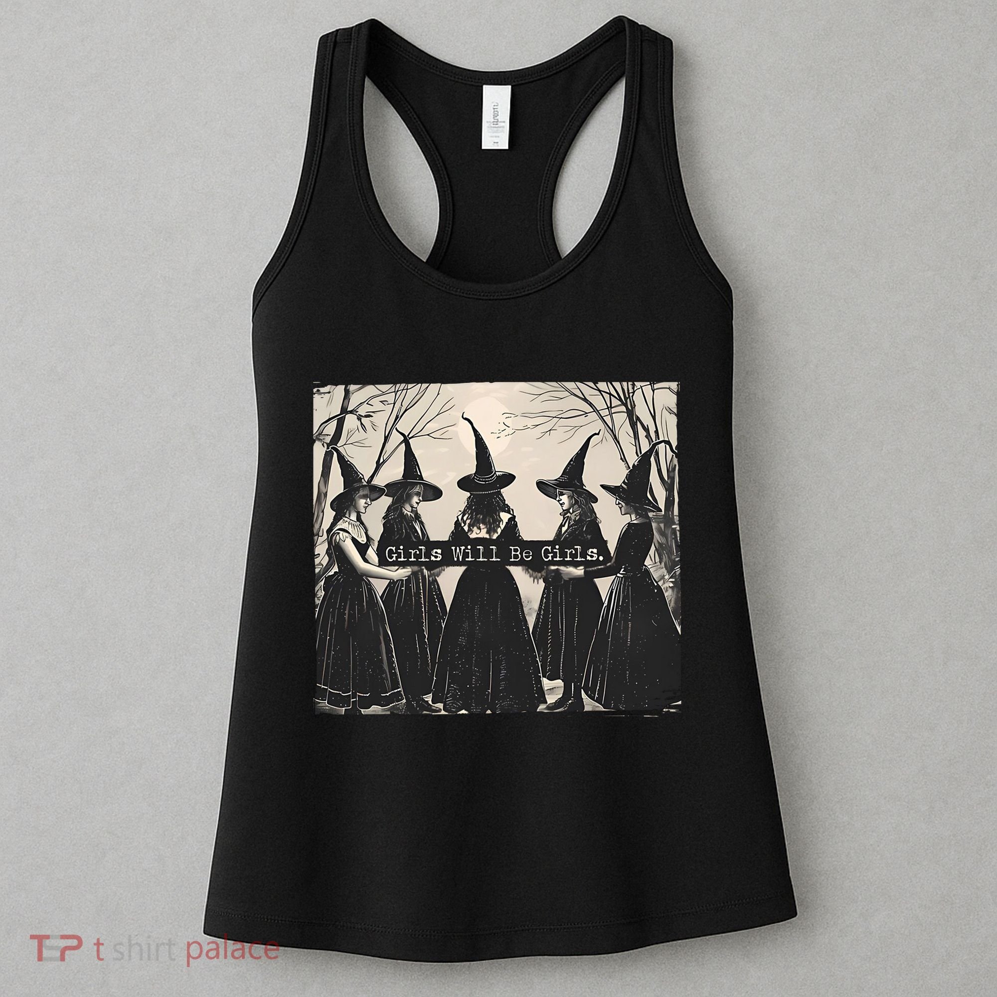 Girls Will Be Girls Halloween Witch Women's Tank Top