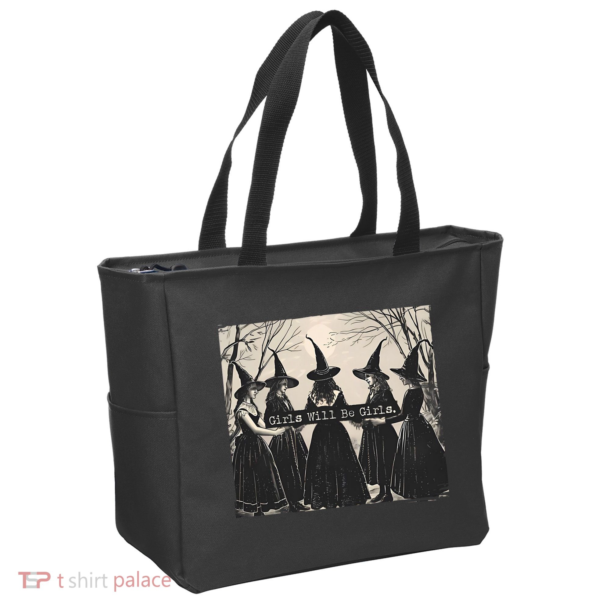 Girls Will Be Girls Halloween Witch Tote Bag