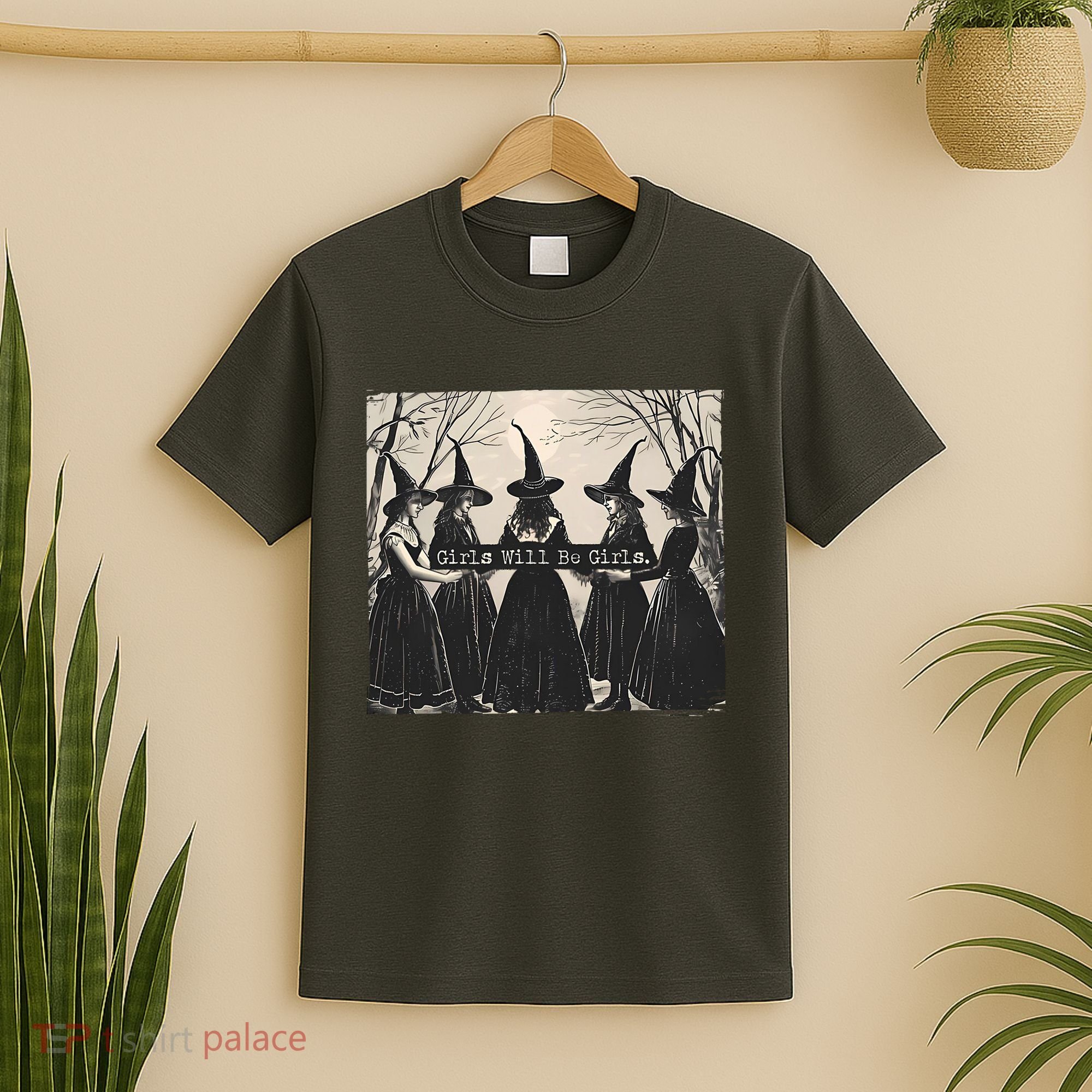 Girls Will Be Girls Halloween Witch T-Shirt