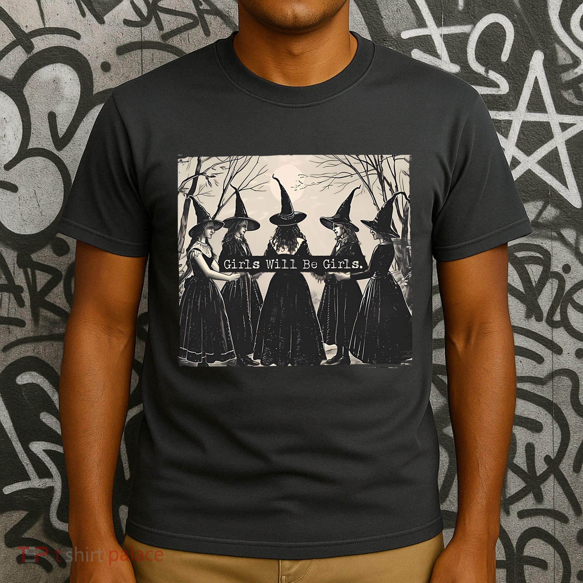 Girls Will Be Girls Halloween Witch T-Shirt