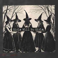 Girls Will Be Girls Halloween Witch T-Shirt thumb 5