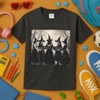 Girls Will Be Girls Halloween Witch Kids T-Shirt thumb 3