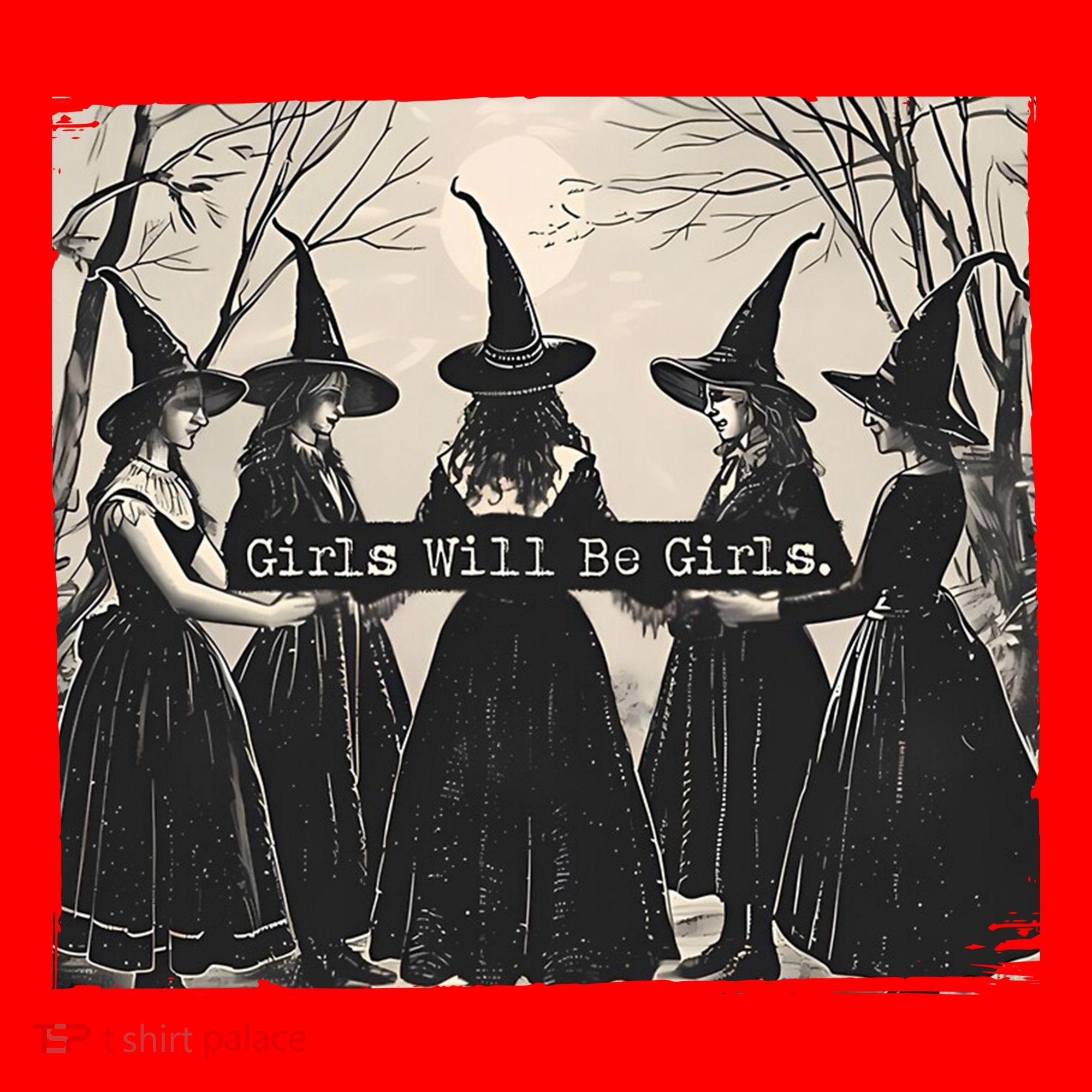 Girls Will Be Girls Halloween Witch Santa Hat