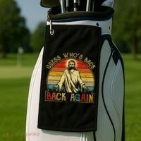 Guess Whos Back Jesus Easter Funny Religious Golf Towel thumb 2