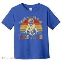 Guess Whos Back Jesus Easter Funny Religious Toddler T-Shirt thumb 0
