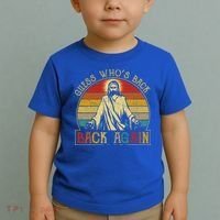 Guess Whos Back Jesus Easter Funny Religious Toddler T-Shirt thumb 2