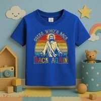 Guess Whos Back Jesus Easter Funny Religious Toddler T-Shirt thumb 3