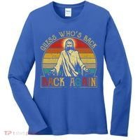 Guess Whos Back Jesus Easter Funny Religious Women's Long Sleeve Shirt thumb 0
