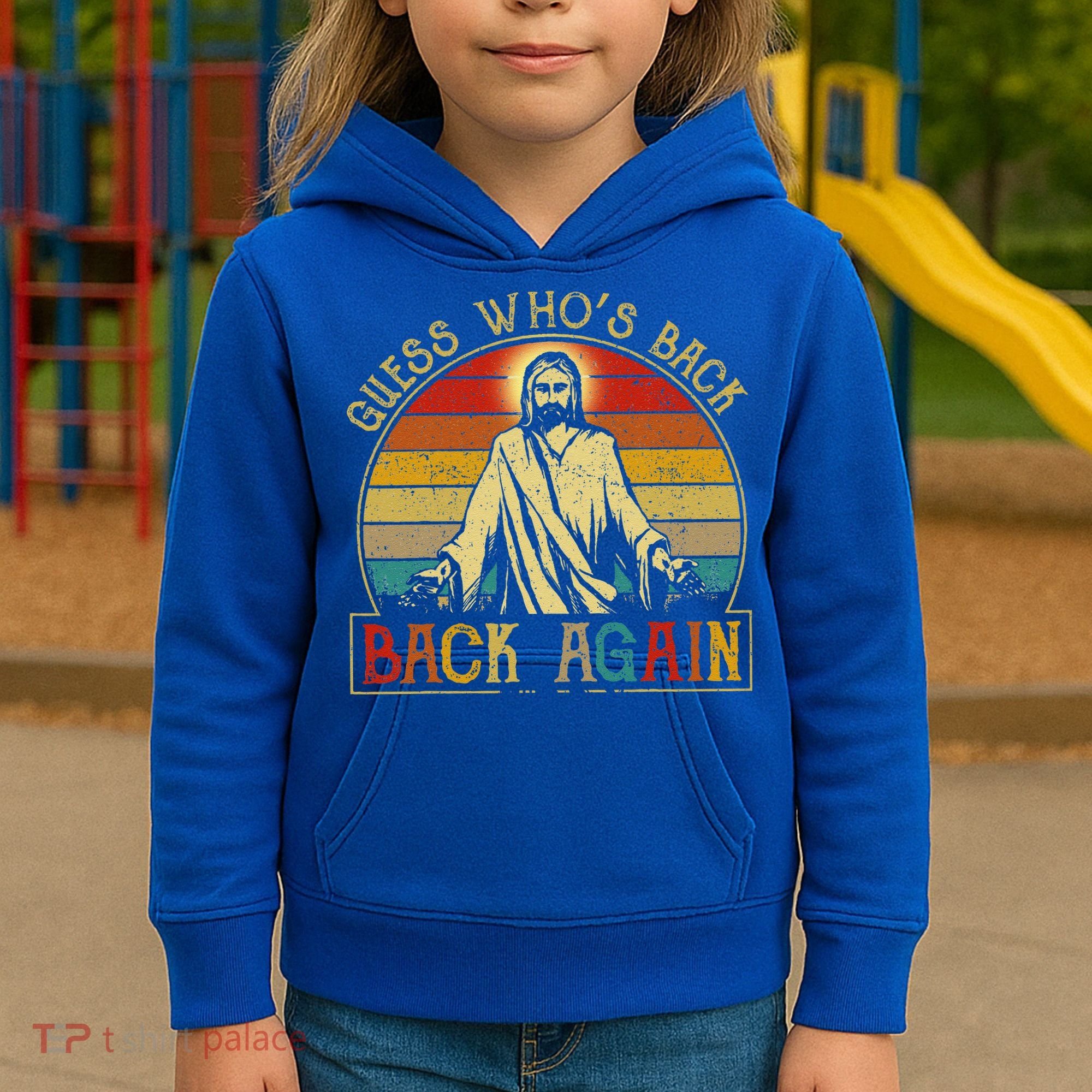 Guess Whos Back Jesus Easter Funny Religious Kids Hoodie