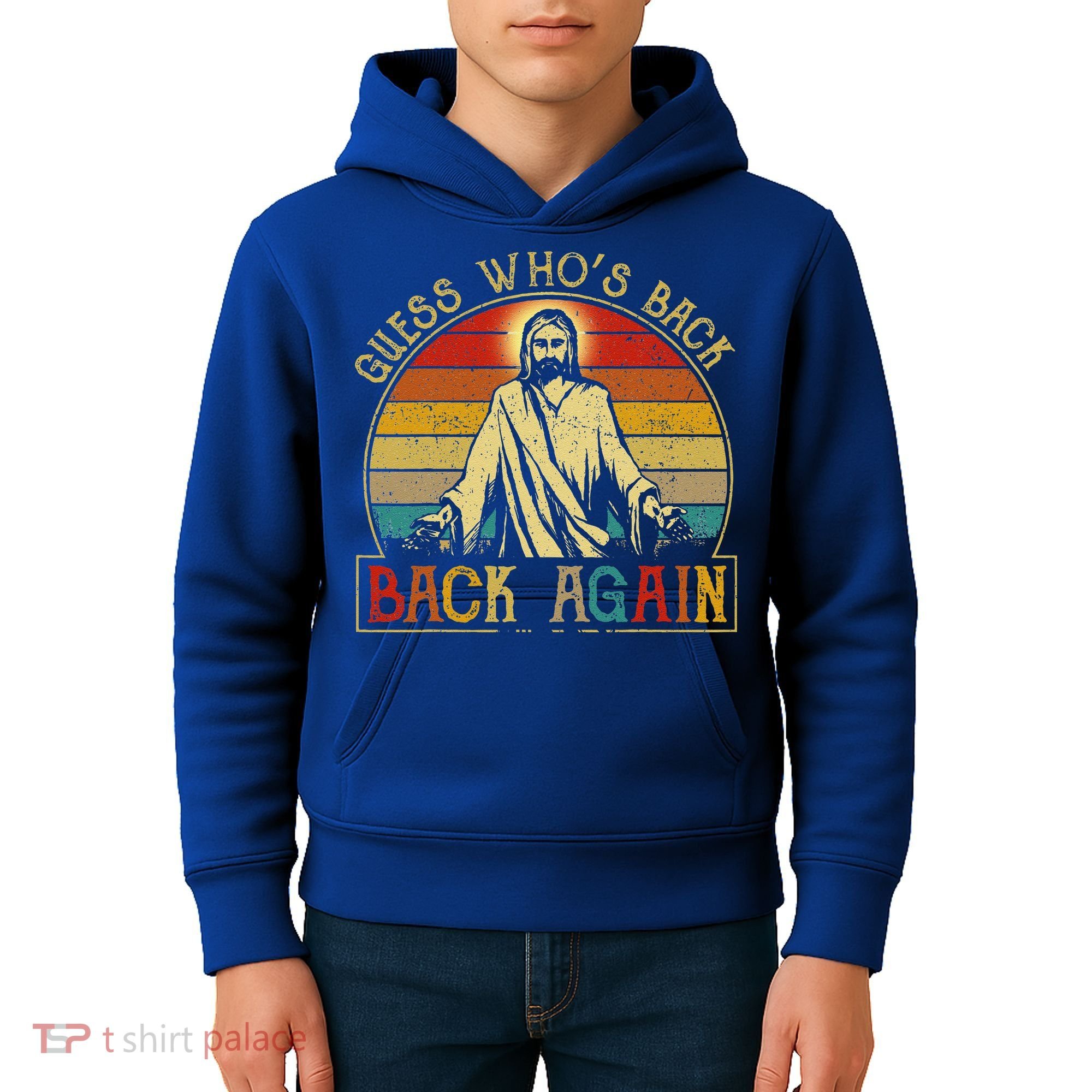 Guess Whos Back Jesus Easter Funny Religious Kids Hoodie