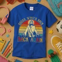 Guess Whos Back Jesus Easter Funny Religious Kids T-Shirt thumb 3