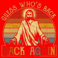 Guess Whos Back Jesus Easter Funny Religious Santa Hat thumb 1
