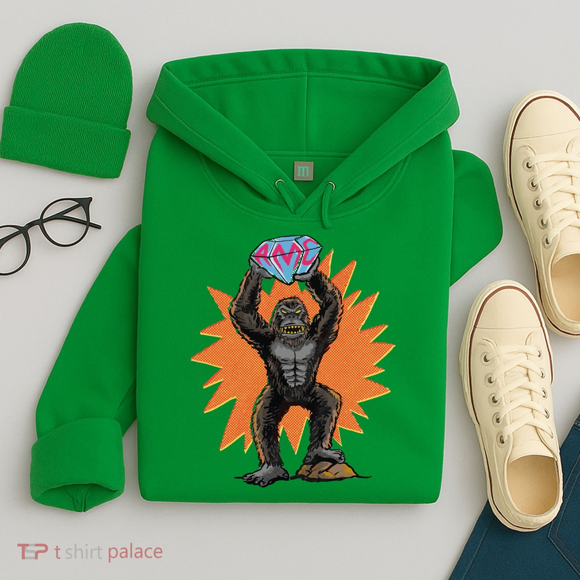 Gorilla With Big Diamond Hoodie