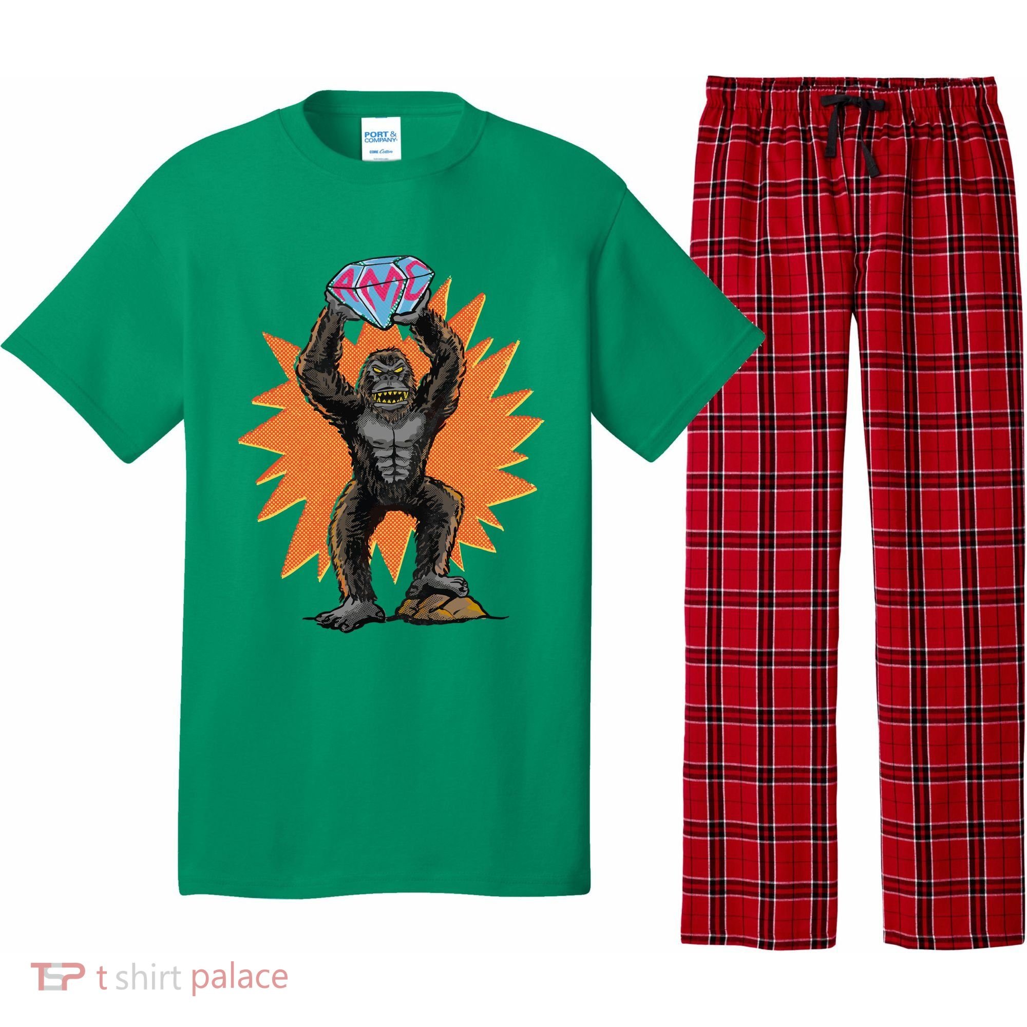 Gorilla With Big Diamond Pajama Set
