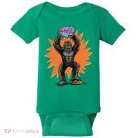 Gorilla With Big Diamond Baby Bodysuit thumb 0