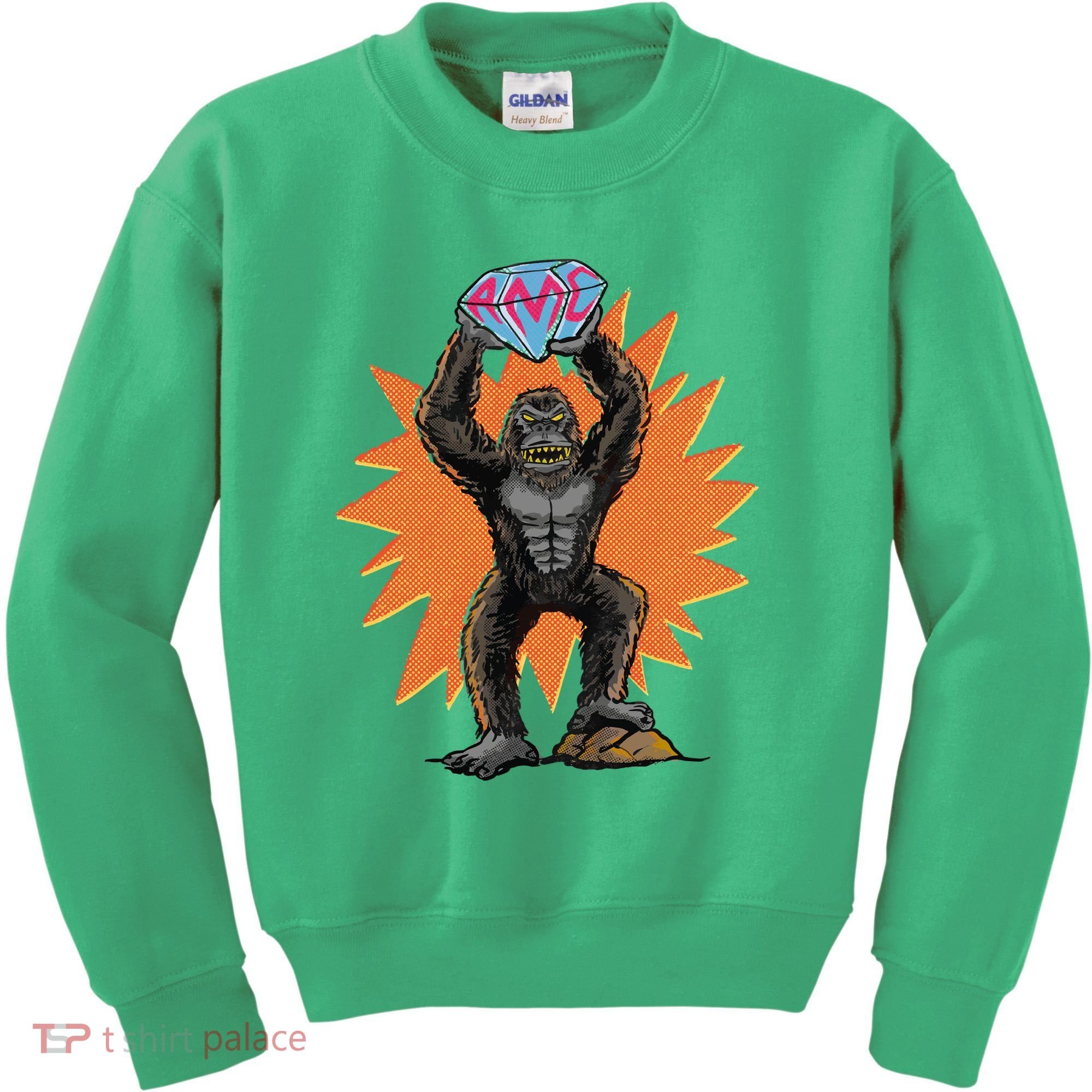 Gorilla With Big Diamond Kids Sweatshirt