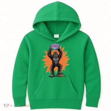 Gorilla With Big Diamond Kids Hoodie