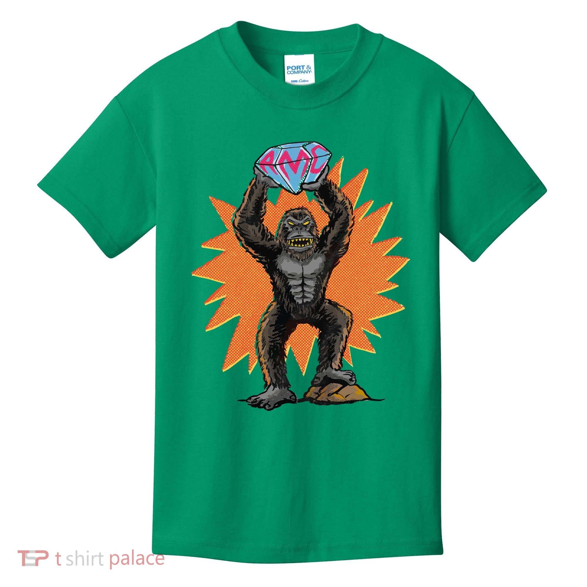 Gorilla With Big Diamond Kids T-Shirt