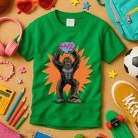 Gorilla With Big Diamond Kids T-Shirt thumb 3