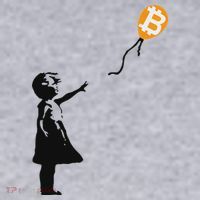 Girl With Btc Balloon Crypto Bitcoin For Cypherpunks Women's Sweatshirt thumb 2