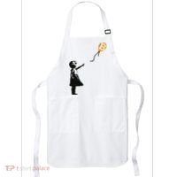 Girl With Btc Balloon Crypto Bitcoin For Cypherpunks Apron thumb 0