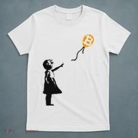 Girl With Btc Balloon Crypto Bitcoin For Cypherpunks T-Shirt thumb 5