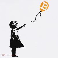 Girl With Btc Balloon Crypto Bitcoin For Cypherpunks Women's Hoodie thumb 2