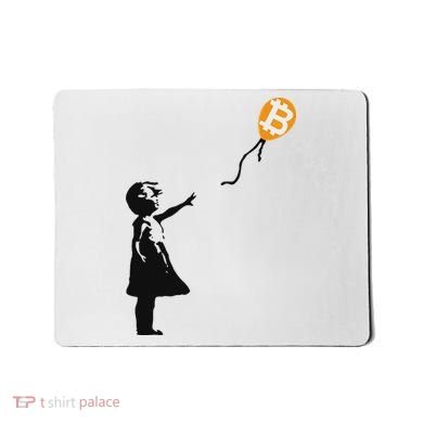 Girl With Btc Balloon Crypto Bitcoin For Cypherpunks Mousepad