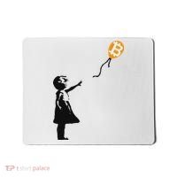 Girl With Btc Balloon Crypto Bitcoin For Cypherpunks Mousepad thumb 0