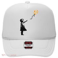 Girl With Btc Balloon Crypto Bitcoin For Cypherpunks Hat thumb 0
