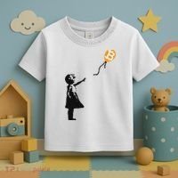 Girl With Btc Balloon Crypto Bitcoin For Cypherpunks Toddler T-Shirt thumb 3