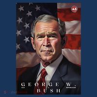 George W. Bush 43rd President Of The United States Portrait T-Shirt thumb 7