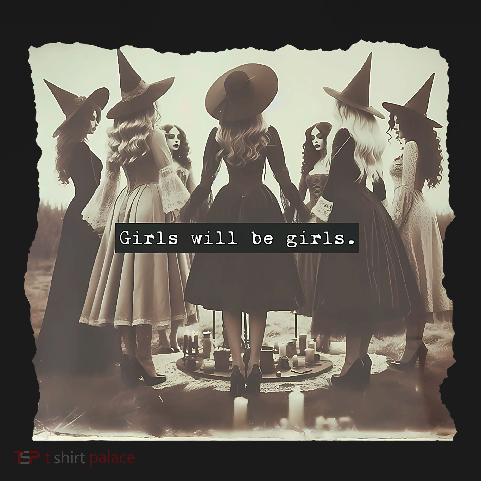 Girl Will Be Girl Funny Witch Witchy Vibes Halloween Polo