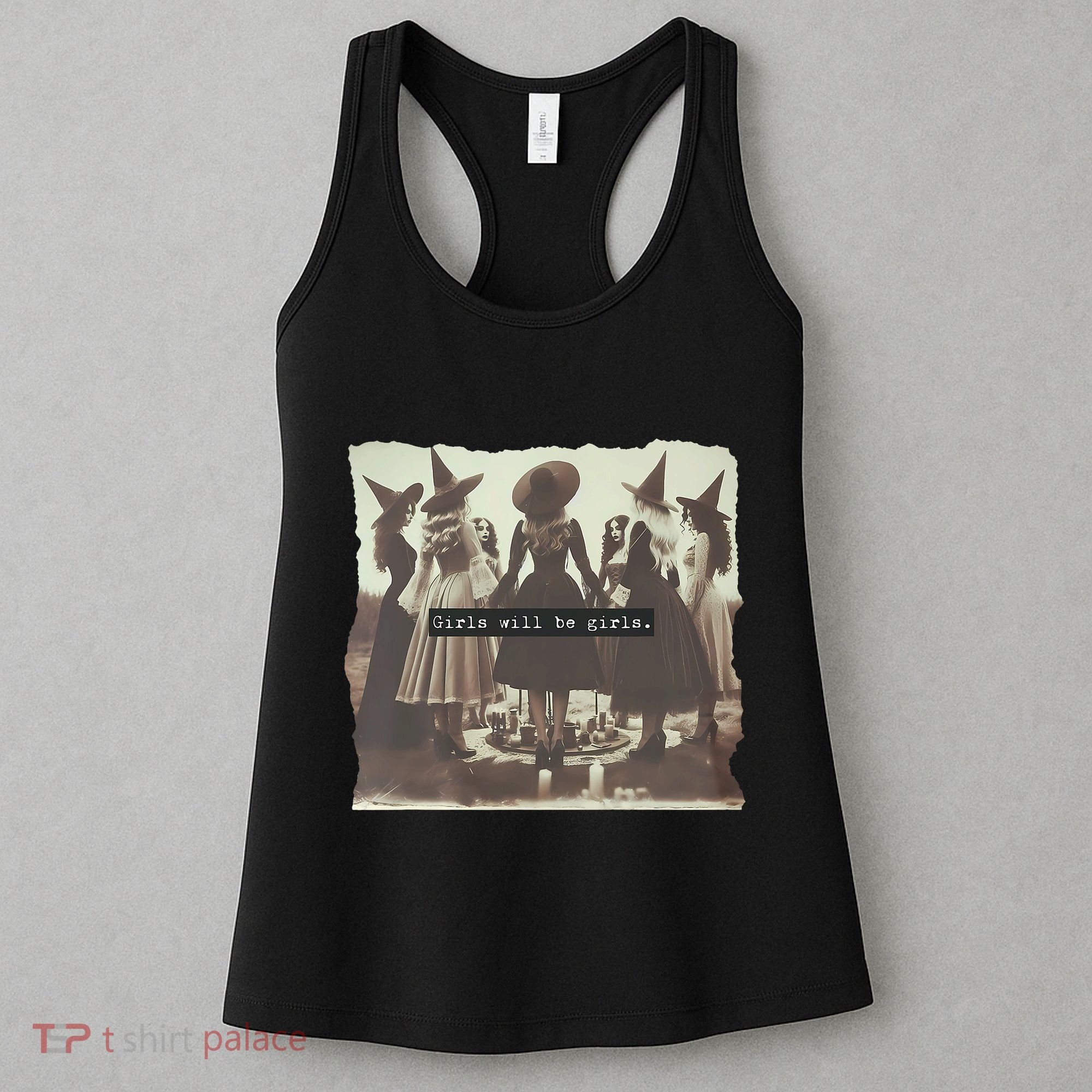 Girl Will Be Girl Funny Witch Witchy Vibes Halloween Women's Tank Top