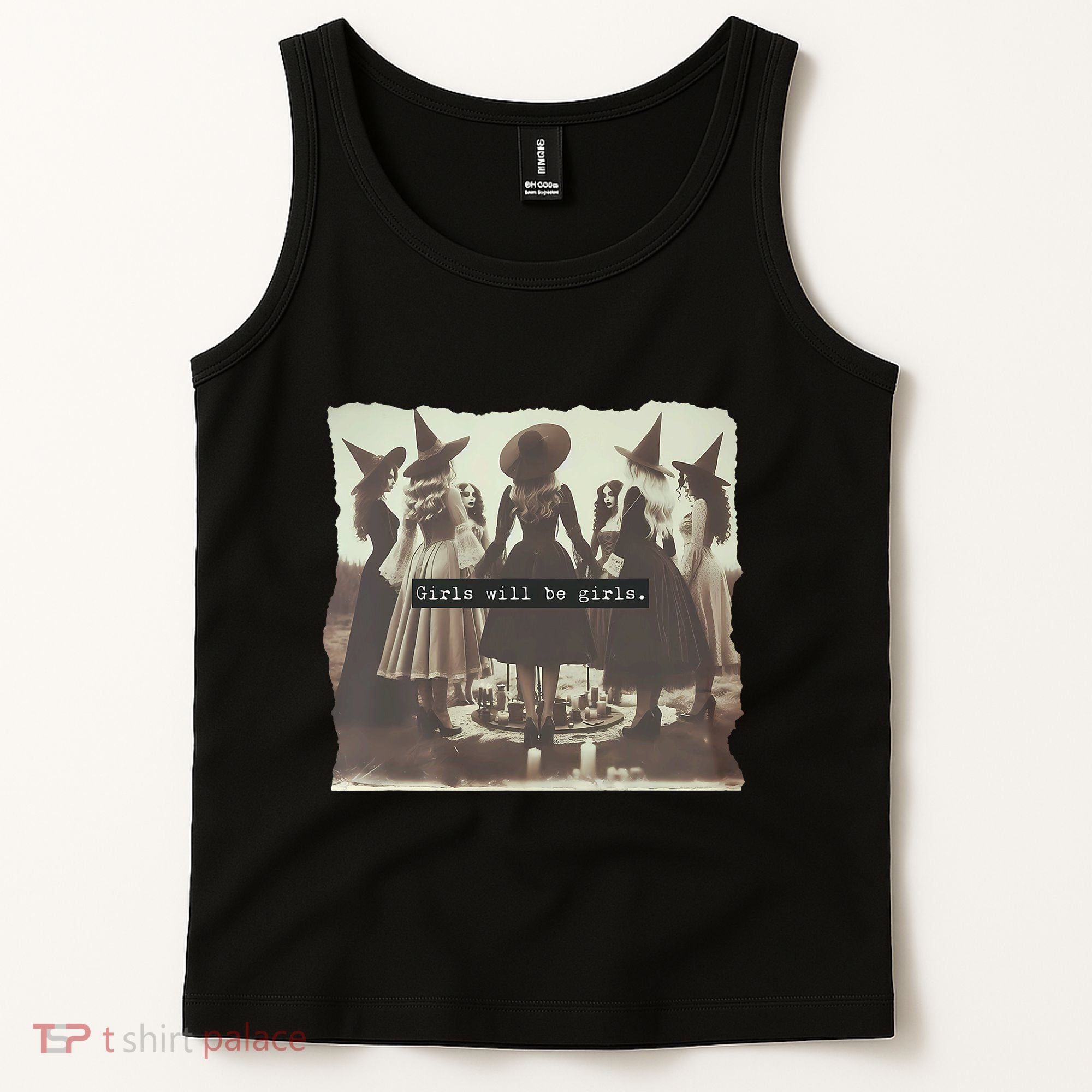 Girl Will Be Girl Funny Witch Witchy Vibes Halloween Tank Top