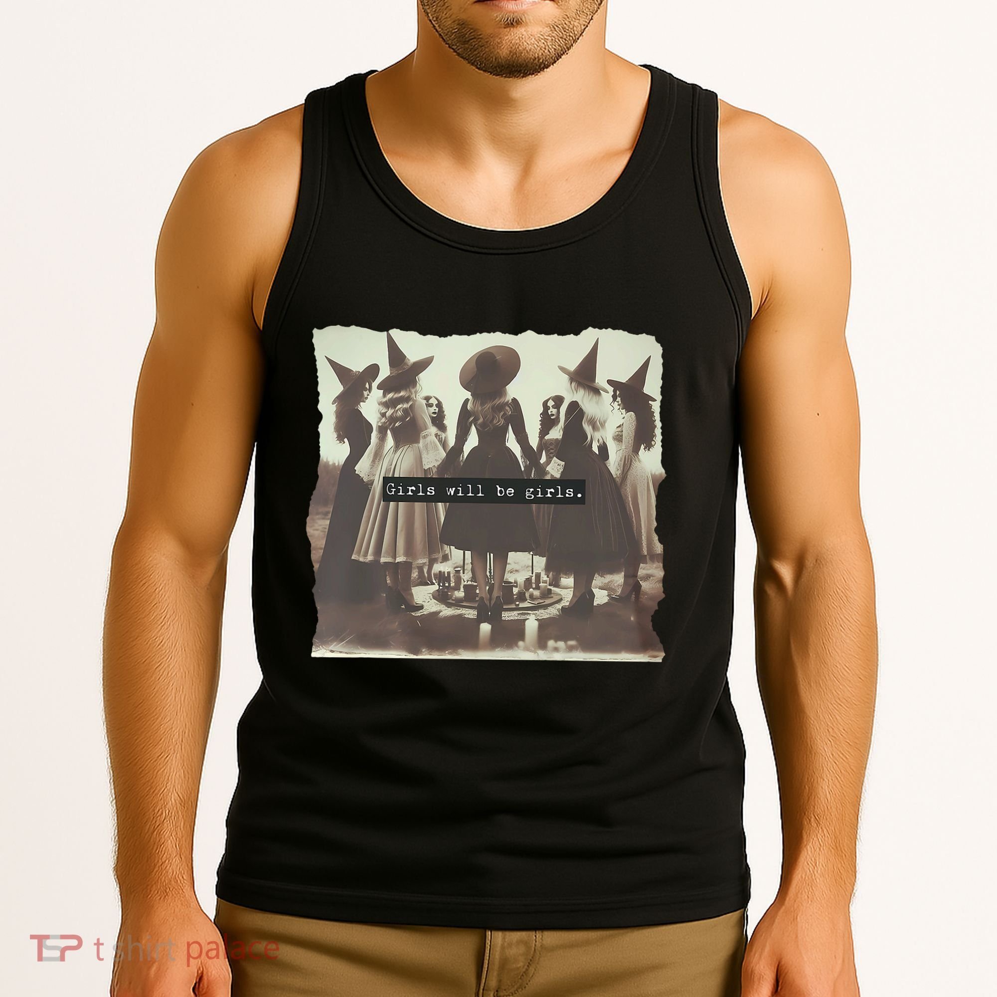 Girl Will Be Girl Funny Witch Witchy Vibes Halloween Tank Top