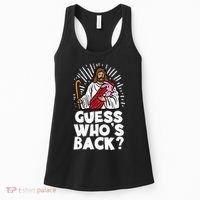Guess Whos Back Jesus Easter Funny Religious Women's Tank Top thumb 0