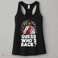 Guess Whos Back Jesus Easter Funny Religious Women's Tank Top thumb 3